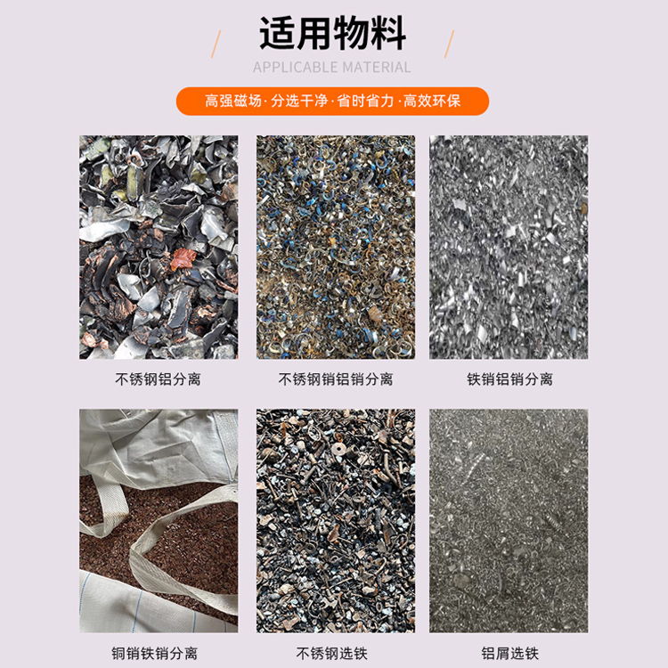 上旋式滾筒磁選機(jī)適用物料