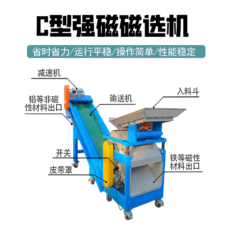 馬來(lái)西亞c型磁選機(jī)加出料輸送機(jī) 整條線(xiàn)